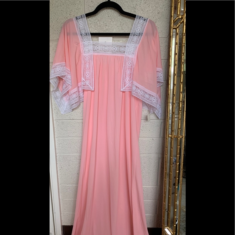 Vintage Pink Sheer pink dress/gown - Picture 1 of 5